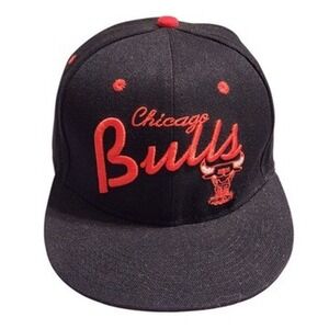 Chicago Bulls Hat New Era Snapback Men's Black Red NBA Logo